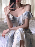 Dress Women Elegant Summer 2023 New Fashion Evening Party Lady Slim Vestidos Female Printing Korean Clothes Ruffle