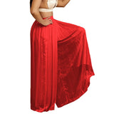 Fongt Summer Women's Solid Color Casual Loose Pressure Broad Leg Trousers African Trousers