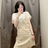 New Spring Style Is Small, Fresh, Bare Back And Thin V Neckline Diamond Halter Dress For Women 2731269-Outfit