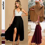 Color Women's Ruffled Irregular Elegant Summer Wear Fashion