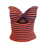 Fongt Explosion Women's Vacation Sexy Striped Sweater Knitted