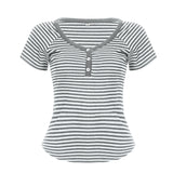 Fongt Cloth Forgets The Oblique Shoulder Stripes Thin Slim Long-Sleeved T-Shirt Sexy Bare Shoulders Simple Thin Casual Top