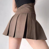 Fongt Skirt Female 100-Folded Skirt 2025 New High-Rise Small Small Man A-Word Short Skirt College Style