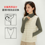 2024 New Autumn And Winter Light Down Jacket Vest Female Warm Slim Inside The Vest Vest White Duck Velvet-Outfit