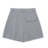 New Buckle Vest 1165428 High Waist Pleated Leisure Shorts 1165228-Outfit