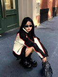 Contrast Motorcycle Jacket-Outfit