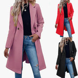 Fongt Autumn And Winter New Explosion Long Hair, The Female Coat With Double Buckle Coat
