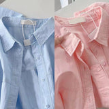 Fongt Mm Large-Size Dopamine White Shirt 2025 Summer New Korean Version Of Short-Sleeved Shirt Women Loose Cotton Blouse Tide