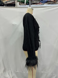 Fongt New Women's Clothing Explosion Hair Spliced Cotton Jacket
