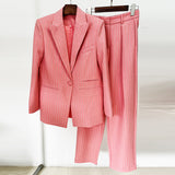 Fongt New Star Temperament Loose-Cut Hot Diamond Suit Trousers Set Two Sets