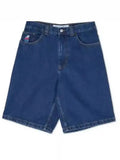 Year's Popular Style Men's Shorts Y2K Pants Original Gothic Hip-Hop Cartoon Pattern Embroidered Loose Denim Shorts-Outfit