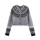 Fongt New Fashion Temperament Women's Colored Knitted Cardigan