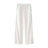 Spring Style Satin Trousers With Side Trim 7385418-Outfit