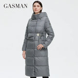 Down Jacket Female 2022 Long Fashion Brand Women's Winter Jacket Designer Personality Belt Pocket Women Coat