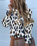 Fongt Ebaywish Explosion Ins Net Red Long-Sleeved Round Collar Metal Buckle