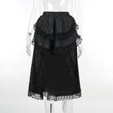 Summer New Trailing Waist Skirt Temperament Elegant Court Style Jacquard Spliced Blouse Girl-Outfit