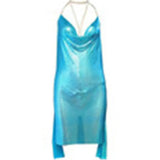 Fongt Station Fashion Nightclub Low Back Strapless Deep V Metal