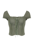 top with lace trim and