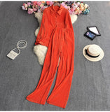 Fongt Suit Female Temperament Loose Long-Sleeved Shirt Two Sets Of Leisure High-Waist Hanging Pendant 100 Rolls