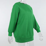 Long Sleeve Warm Sweatshirts Green Long Hoodies