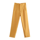 Fashionable Multi-Color Pendant High-Waisted Straight Harlan Casual Suit Trousers In Spring And Summer 2024-Outfit