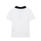 Fongt POLO Collar Jersey 2025 Spring Temperament Short-Sleeved Elastic Short Knitted Top Woman