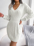 Wind Shooting Autumn And Winter Fashion Waists And Hips Dress Sweater Dress Women's