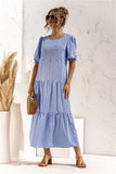 Sleeve Dot Plaid Urban Style Loose Stitching Long