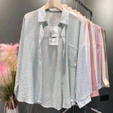 Fongt Languid Wind Sunscreen Shirt Women Thin Outside With A Small Shirt Summer Meat Cover Loose