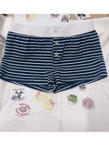 Women Soft Cotton Front Buttons Shorts 2023 Summer Vintage Low Waist Female Chic Bottoms-Outfit