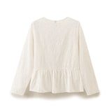 New Long-Sleeved Skirt Shirt 3046352 Lace-Up Shorts 3046252-Outfit