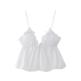 Fongt And Summer 2025 New Women's Street Fashion Bows Cotton Sling Vest Top