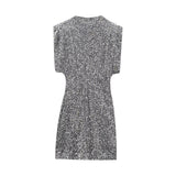 Fongt Multi-Color Round-Neck Sleeveless Dress Short Dress 2025 Spring New K41113