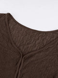 Cropped Textured Mesh Blouse-Outfit