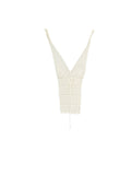 Fongt Xixi 2025 Spring And Summer New Golden Wind Pure Temperament With Knitted Bottom Slings Vest Women 25133