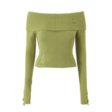 Style Big Lapel Slim Pullover Sweater In Summer-Outfit