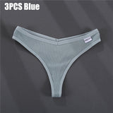 Thong V Waist Design G-String Women's Panties Cotton Panties Female Underpants Solid Pantys Intimates Lingerie