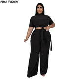 XL-5XL Plus Size Tracksuit Women 2 Piece Set African Clothes Joggers Sweat Suits Sporty Sweatpants Matching Outfits