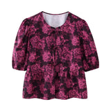 Fongt 2025 New Women's Leopard Print Short-Sleeved Shirt
