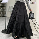 Fairy Lace Patchwork Maxi Skirt-Outfit