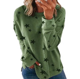 Loose Oversized Urban Leisure Long Sleeves T-shirt Printed