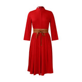 Fongt Autumn/Winter 2025 New Solid Color Elegance Elegant Fashion Tongle Grand African Dress