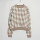 Knitted Sweater Women Pullover Chic Long Sleeve Casual Female Sweaters 2021 Autumn Winter New Vintage