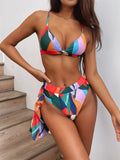 Fongt Outer Single Swimsuit Bikini 2023 Women's Print Split Swimsuit B261W-Outfit