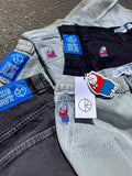 Big Boy Jeans Xinjiajuku Hip-Hop Cartoon Pattern Loosely Embroidered Jeans-Outfit