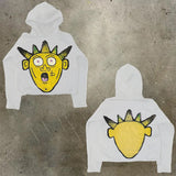 Men's Hoodie Y2K Original Hip-Hop Cartoon Graphic Print Pullover Fashion Leisure Loose Sports Shirt Man-Outfit