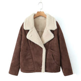 Fongt Women's Fashion For Autumn And Winter 2025 Loose Warm Retro Lamb Wool Coat D79245