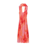 Fongt Homemade New Women's Clothing Printed Long Scarf Dress 8031/364