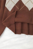 Vintage Argyle Pullover Sweater-Outfit