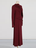 Fongt Spring New Long Dress Dress Woman 2025 Simplicity Elegance Flavender High-Fundress Dress